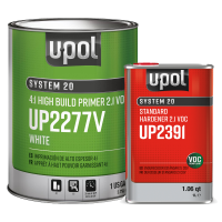U-POL 2277V 2.1 VOC White High Build Primer Kit Standard Hardener (Gallon)