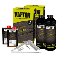 U-POL 4801 Black Raptor Truck Bed Liner Kit with Gun (2 Liter)