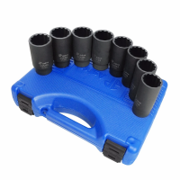 Astro Pneumatic 78868 8-Piece 12-Point Axle Nut Socket Set