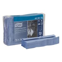 Tork 440278 Top-Pak Blue Paper 4 Ply Industrial Wiper (90 Sheets x 5)