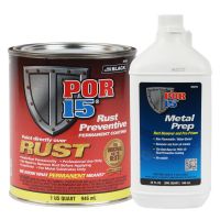 Rust Preventative Coating Semi-Gloss Black Quart Kit with Metal Prep