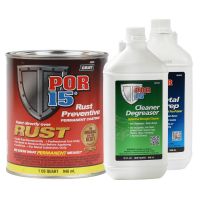 Rust Preventative Coating Gray Quart Kit with Metal Prep & Degreaser