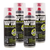 Raptor U-POL 2K Basalt Gray Spray-On Truck Bedliner Aerosol 13.2 oz (4 Pack)