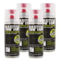 Raptor U-POL 2K White Spray-On Truck Bedliner Aerosol 13.2 oz (4 Pack)