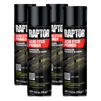 Raptor 1K Gray Acid Etch Primer Aerosol 13.2 oz (4 Pack)