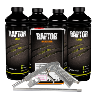 U-POL VOC Raptor Black Truck Bed Liner Kit w/ FREE Gun (4 Liter)