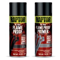 Raptor 4942 Flameproof Flat Black High-Temp Paint + Primer Aerosol Kit