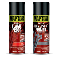 Raptor 4943 Flameproof Flat Red High-Temp Paint + Primer Aerosol Kit