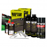 U-POL Black Raptor Truck Bed Liner Bare Metal Kit with Gun (2 Liter)