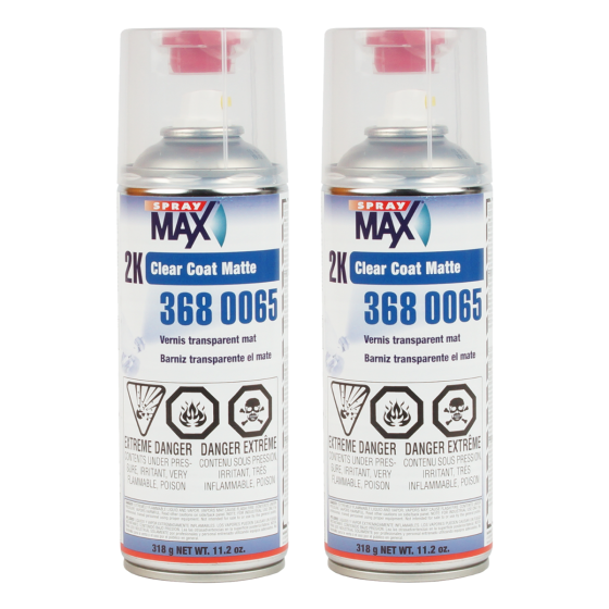 SprayMax 3680061 2K Glamour High Gloss Aerosol Clear - 2 Pack 