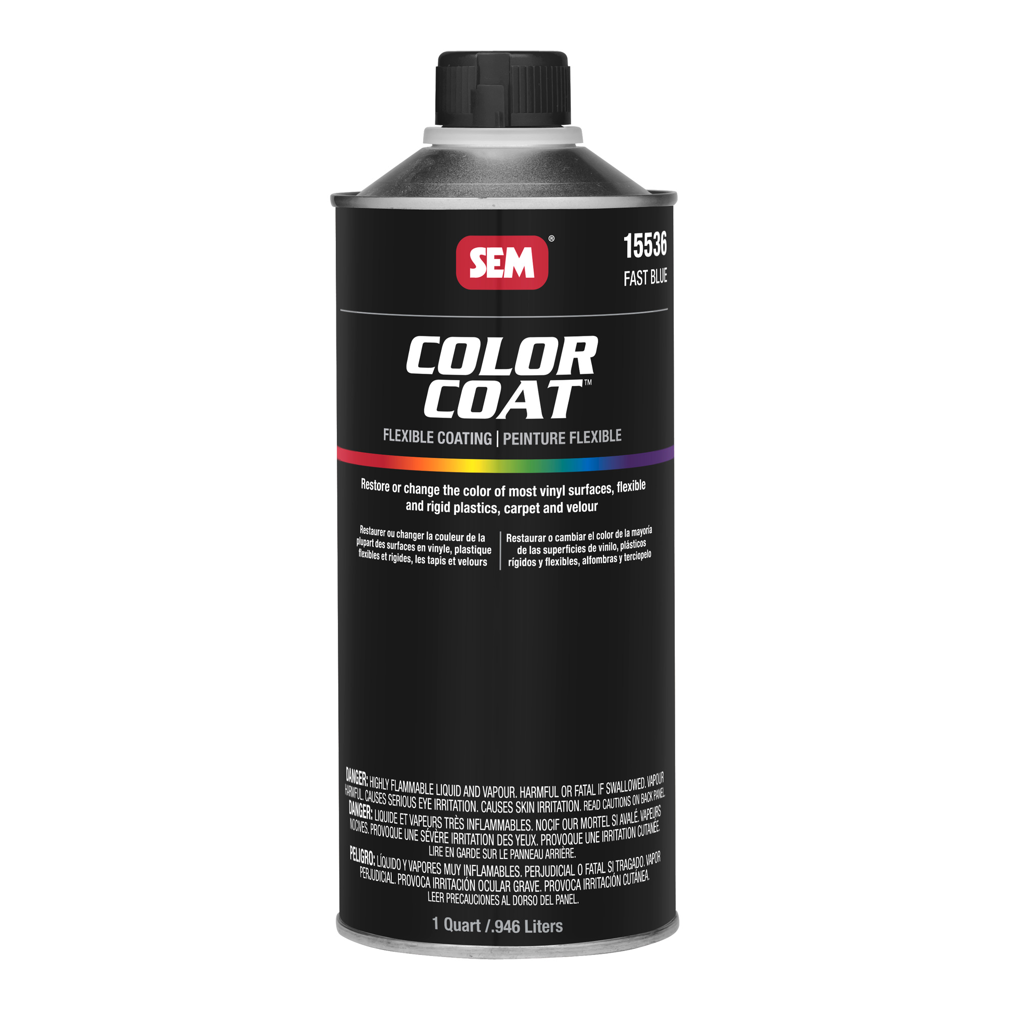 Details About Sem 15536 Color Coat Fast Blue Flexible Interior Paint Quart